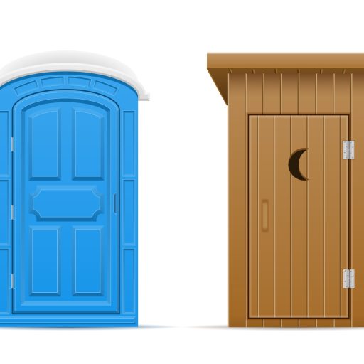 bio and wooden outdoor toilet vector illustration vector illustration isolated on white background